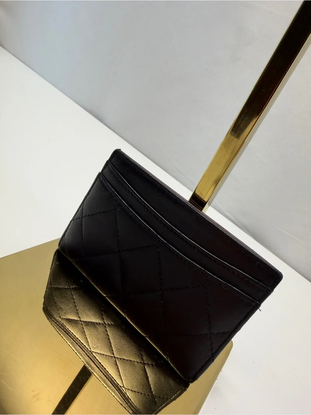 Chanel Black Quilted Caviar Card Holder Silver Hardware, 2026
